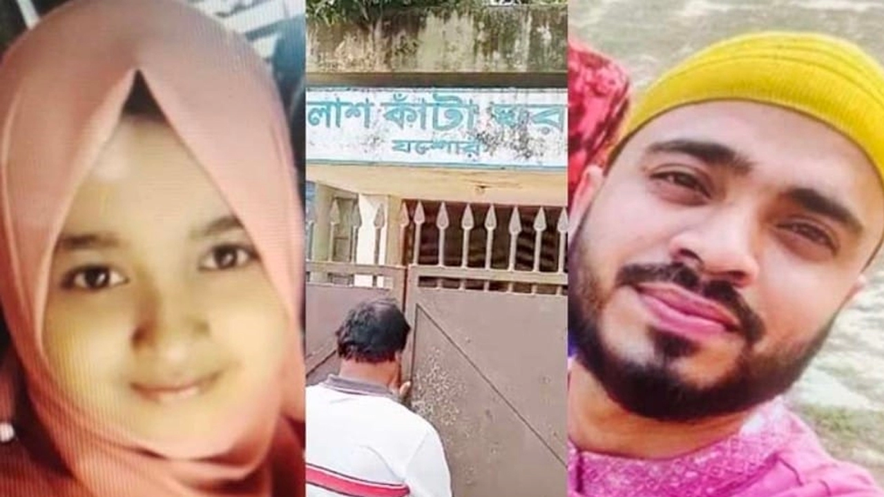 স্কুল ছাত্রী নাদিয়া ও বখাটে প্রেমিক নাজমুল  ¦ ছবি: গ্রামের কাগজ