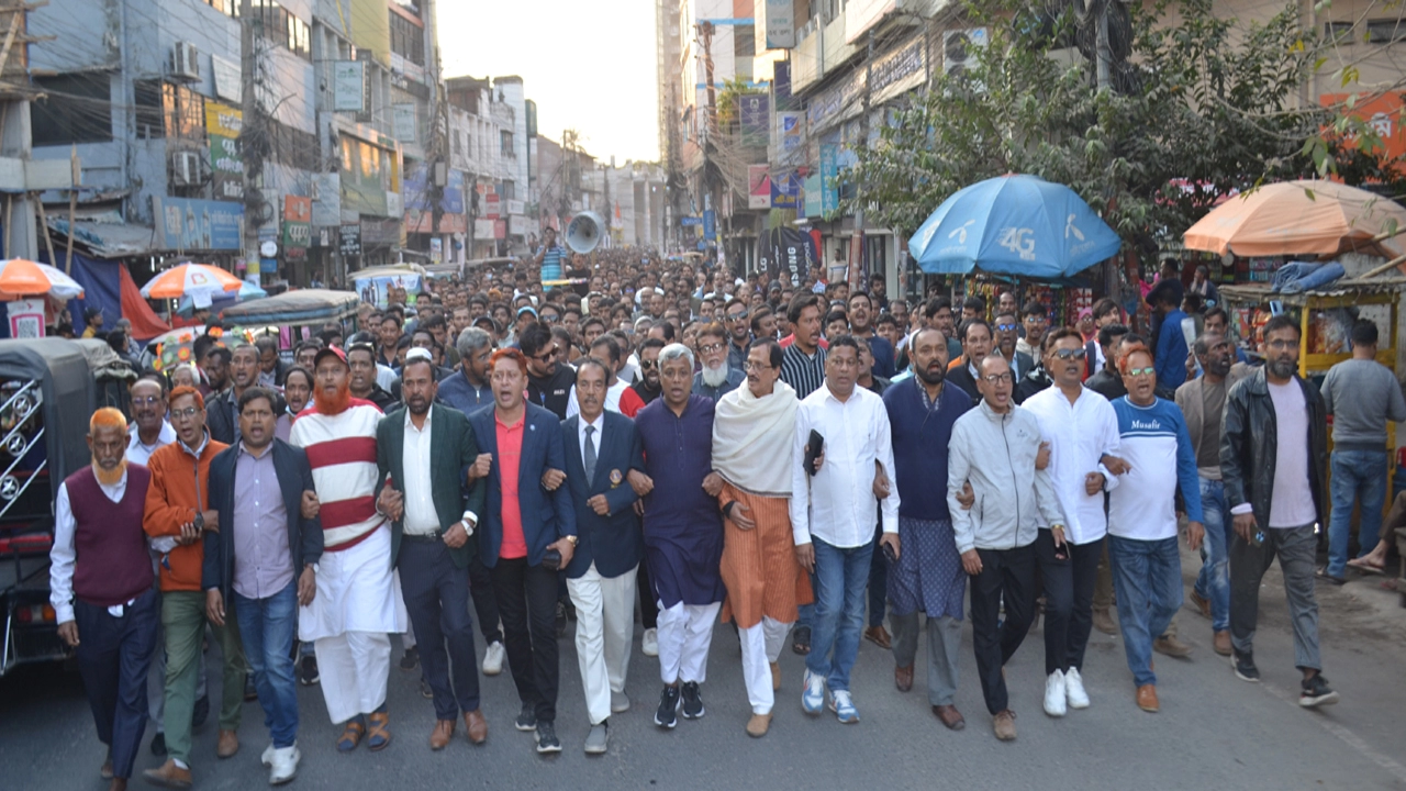হাদি ও এরশাদ হত্যাচেষ্টা, জড়িতদের শাস্তির দাবিতে যশোরে বিএনপি বিক্ষোভ মিছিল সমাবেশ ¦ ছবি: গ্রামের কাগজ