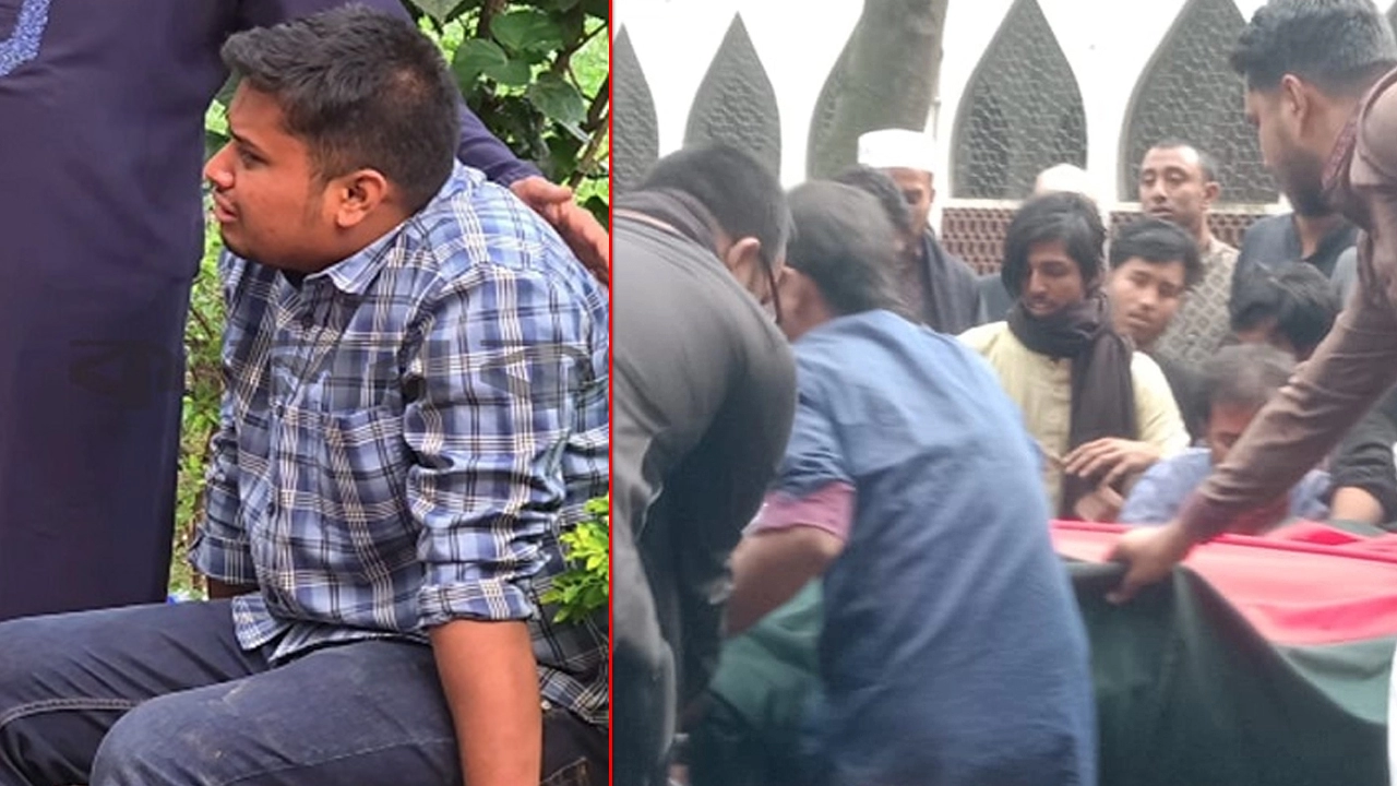 হাদির কবরে মাটি দিতে গিয়ে কান্নায় ভেঙে পড়েন হাসনাত আব্দুল্লাহ