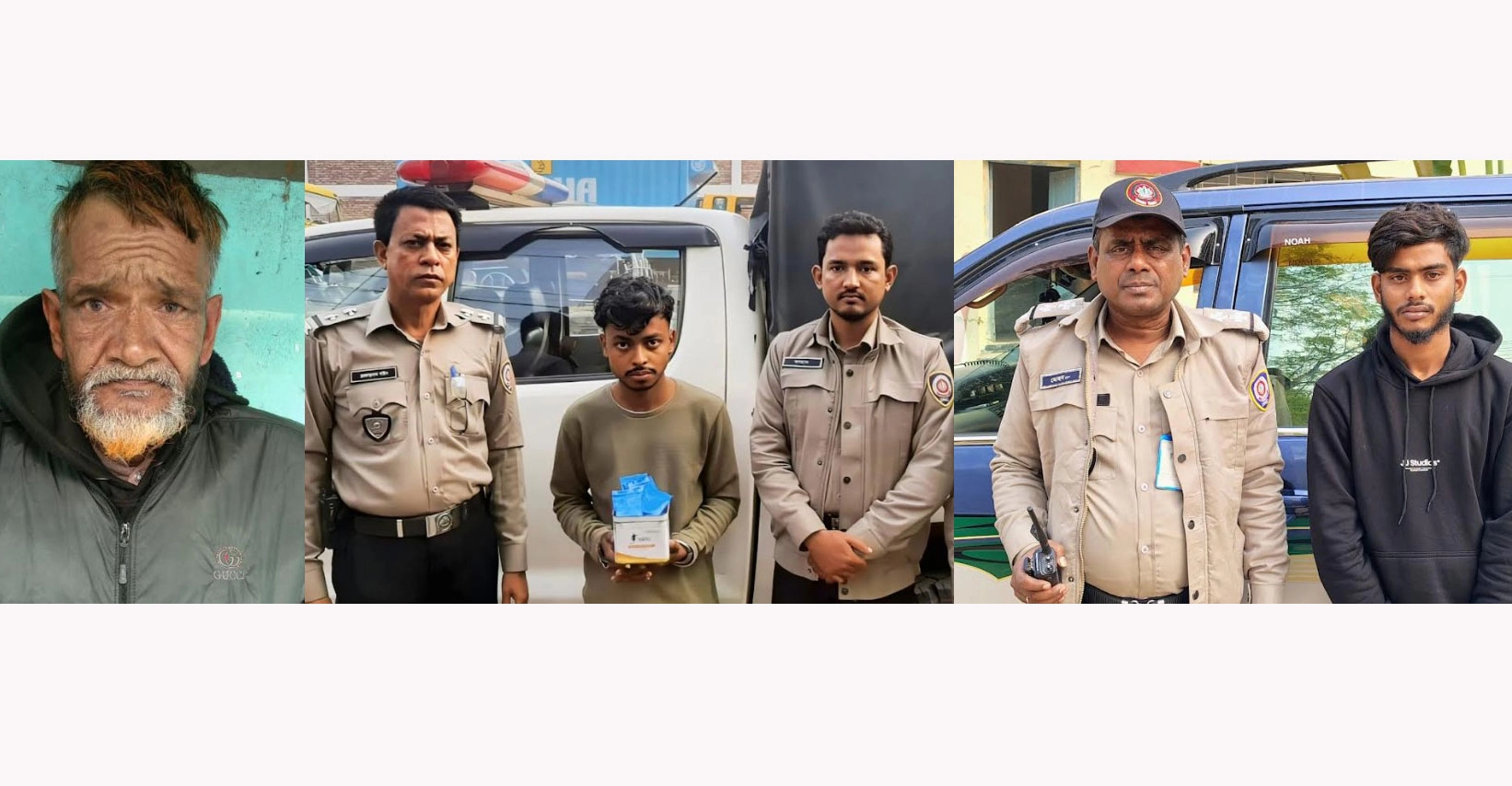 ইয়াবা ও গাঁজাসহ আটক ৩ । ছবি-গ্রামের কাগজ