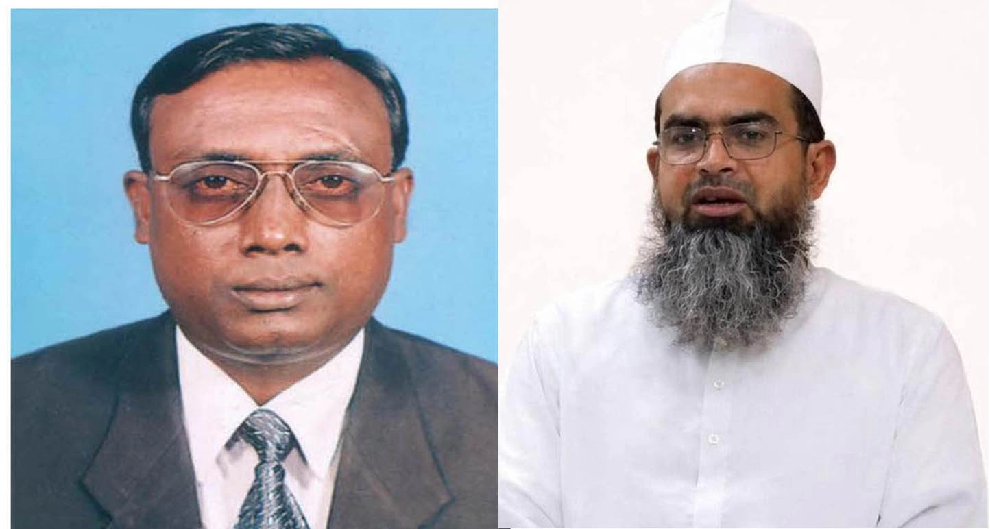 অ্যাড. শহীদ মোহাম্মদ ইকবাল হোসেন ও মুফতি রশীদ বিন ওয়াক্কাস । ছবি: গ্রামের কাগজ
