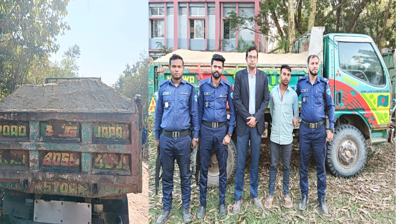 লামায় অবৈধ বালু উত্তোলনের দায়ে মোবাইল কোর্টে কারাদণ্ড ¦ ছবি: প্রতিনিধি
