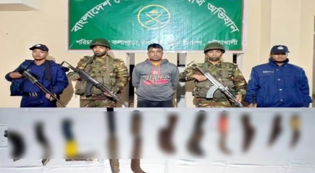 কলাপাড়ায় দেশি অস্তসহ এক যুবক গ্রেফতার