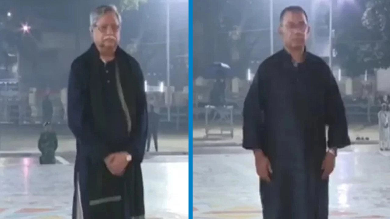 শহীদ মিনারে রাষ্ট্রপতি ও প্রধানমন্ত্রীর শ্রদ্ধা নিবেদন