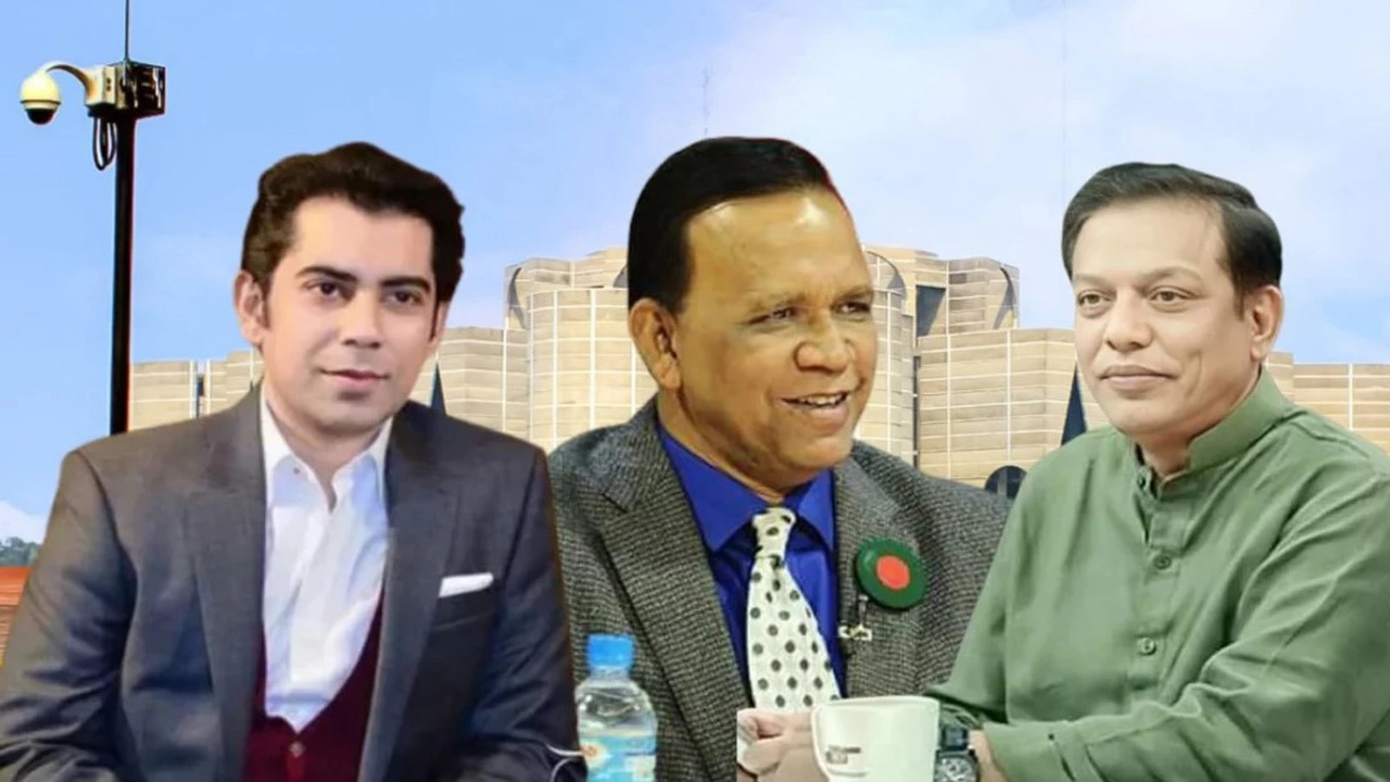 ভোলা-১ আসনের সংসদ সদস্য ব্যারিস্টার আন্দালিব রহমান পার্থ, লক্ষ্মীপুর-৪ আসনের সংসদ সদস্য এবিএম আশরাফ উদ্দিন নিজান ও নোয়াখালী-১ আসনের সংসদ সদস্য ব্যারিস্টার এএম মাহবুব উদ্দিন খোকন।ছবি-ফাইল