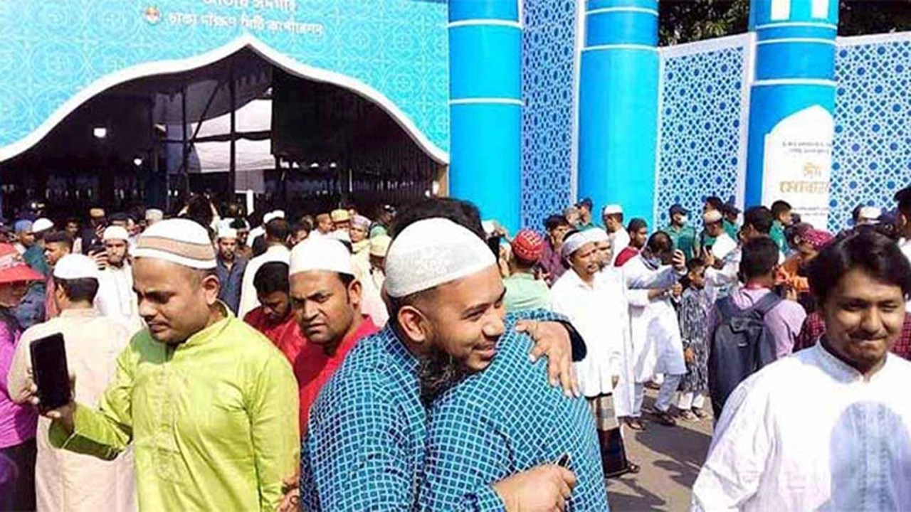 রাজধানীর জাতীয় ঈদগাহে প্রধান জামাত সকাল সাড়ে ৮টায়। ছবি: সংগৃহীত