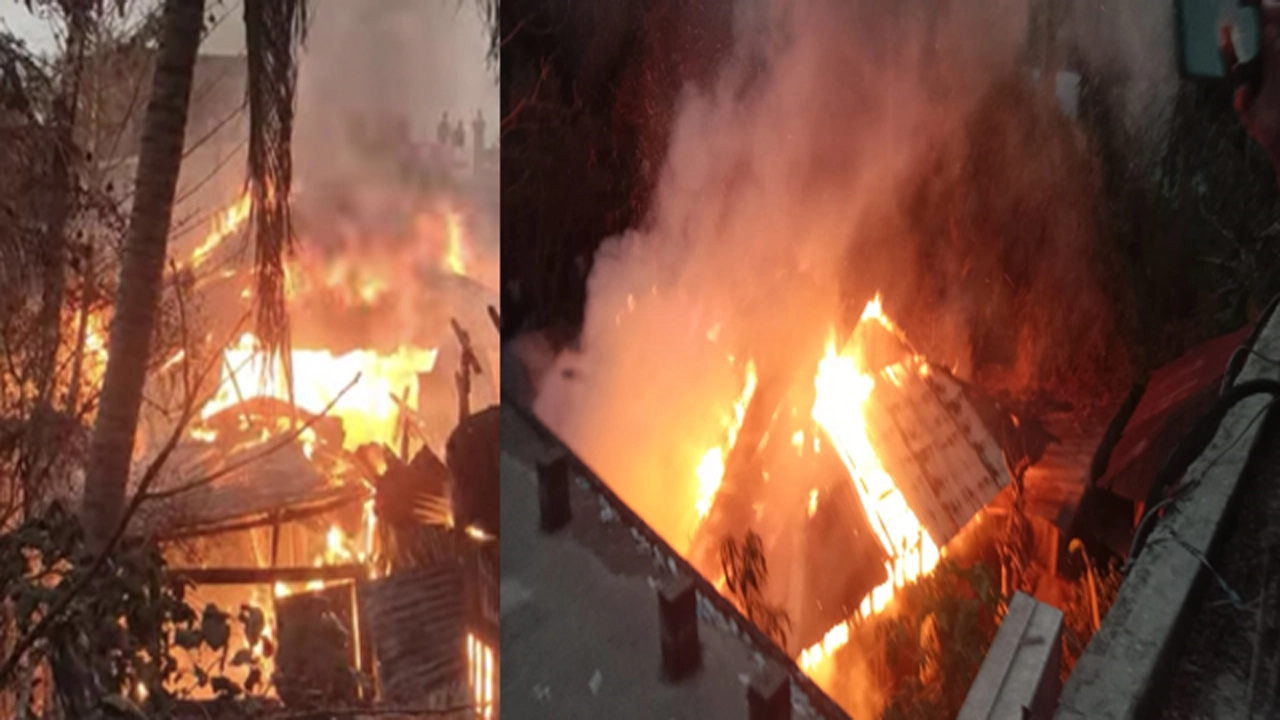 কাঁঠালিয়ায় অগ্নিকাণ্ডে দুইটি বসঘর পুড়ে ৫ লাখ টাকার ক্ষতি