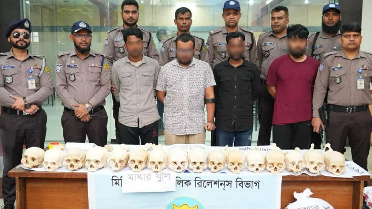রাজধানীতে ৪৭টি মাথার খুলি উদ্ধার, ৪ জন গ্রেপ্তার