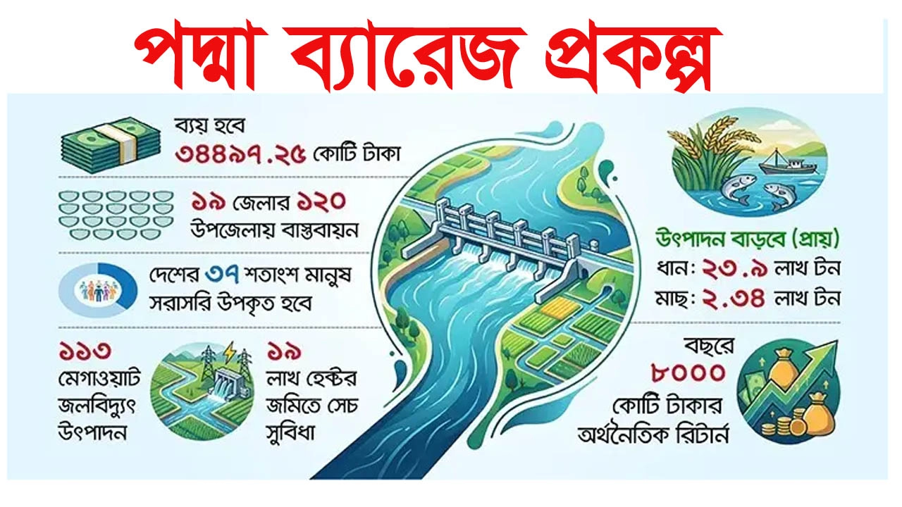 দেশ বাঁচারে সরকার প্রায় ৩৫ হাজার কোটি টাকার পদ্মা ব্যারেজ প্রকল্প গ্রহণ করতে যাচ্ছে । ছবি : গ্রামের কাগজ