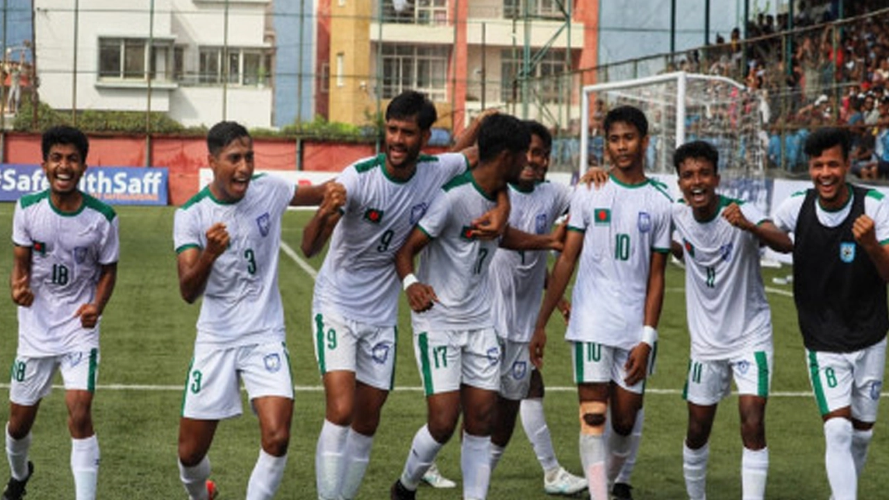 স্বাগতিক নেপালকে ৪-১ গোলে হারিয়ে সাফ অনূর্ধ্ব-২০ চ্যাম্পিয়ন হলো বাংলাদেশ ¦ ছবি: দ্য বিজনেস স্ট্যান্ডার্ড