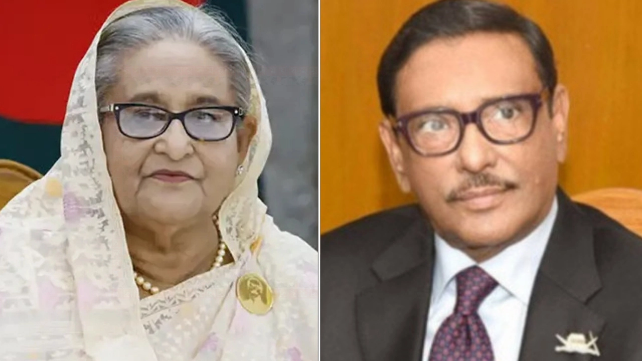 সাবেক প্রধানমন্ত্রী শেখ হাসিনা ও সাবেক সেতুমন্ত্রী ওবায়দুল কাদের  ¦ ফাইল ফটো