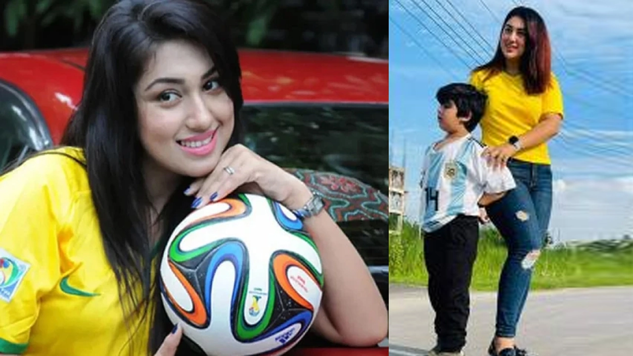 অপু বিশ্বাস ও আব্রাম খান জয়। ছবি: সংগৃহীত