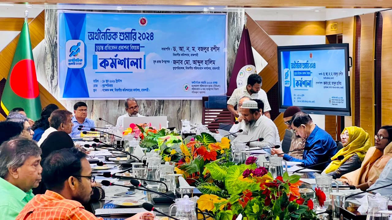 রাজশাহী বিভাগে ১৬.৮ লাখ অর্থনৈতিক ইউনিট, কর্মসংস্থানে ৩৪ লাখ মানুষ