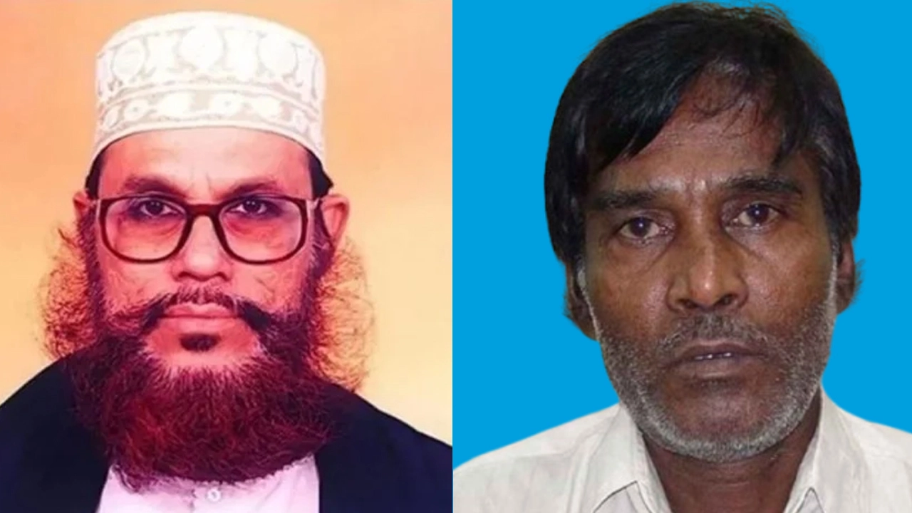 বামে দেলাওয়ার হোসাইন সাঈদী ও ডানে সাক্ষী সুখরঞ্জন বালী