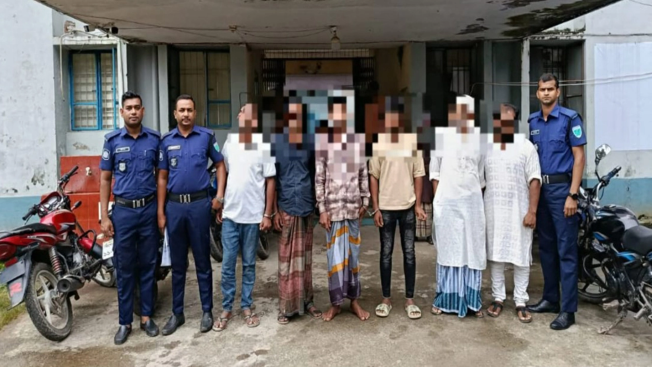 দিরাইয়ে পুলিশের অভিযানে ৬ জন গ্রেপ্তার