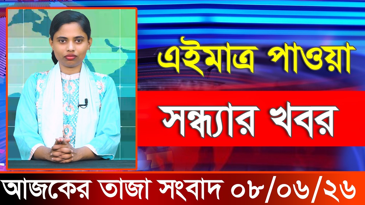 আজকের তাজা খবর ০৮ জুন ২০২৬। Ajker Bangla Khobor, 08 June 2026